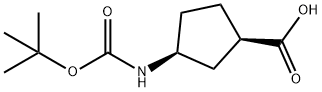 (-)-(1R,3S)-N-Boc-3-氨基环戊烷甲酸,161660-94-2,结构式