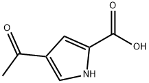 4-アセチル-1H-ピロール-2-カルボン酸 化学構造式