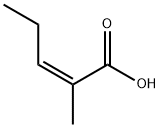 (Z)-2-甲基戊-2-烯酸,1617-37-4,结构式