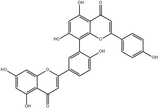 穗花杉双黄酮,1617-53-4,结构式