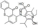 1-(2-diethylaminoethylamino)-4-methyl-thioxanthen-9-one, 4-hydroxy-2-m ethyl-5-propan-2-yl-benzenesulfonic acid Structure