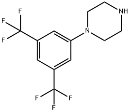 1-[3,5-ビス(トリフルオロメチル)フェニル]ピペラジン 化学構造式