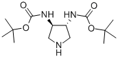 TRANS TERT-BUTYL 3,4-DIAMINOPYRROLIDINE-1-CARBOXYLATE, 161723-00-8, 结构式