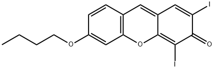 6-(N-BUTOXY)-2,4-DIIODO-3-FLUORONE, 161728-47-8, 结构式