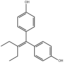 4-[2-ethyl-1-(4-hydroxyphenyl)but-1-enyl]phenol Structure