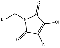 N-ブロモメチル-2,3-ジクロロマレイミド 化学構造式