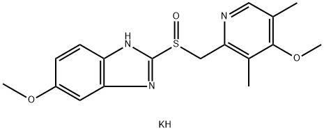 艾美拉唑钾盐, 161796-84-5, 结构式
