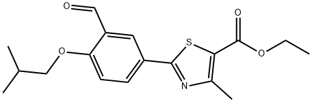 2-(3-ホルミル-4-イソブトキシフェニル)-4-メチル-1,3-チアゾール-5-カルボン酸エチル 化学構造式