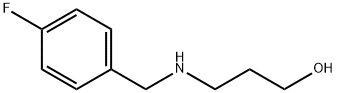 3-[(4-フルオロベンジル)アミノ]プロパン-1-オール 化学構造式