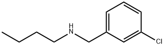 N-(3-クロロベンジル)-1-ブタンアミン 化学構造式