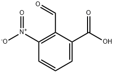 2-甲酰基-3-硝基苯甲酸, 161851-52-1, 结构式