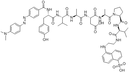 DABCYL-TYR-VAL-ALA-ASP-ALA-PRO-VAL-EDANS, 161877-70-9, 结构式