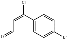 (2E)-3-(4-ブロモフェニル)-3-クロロアクリルアルデヒド 化学構造式