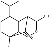 八氢-8-甲基-9-亚甲基-5-异丙基-4,8-甲桥-1H-2-苯并吡喃-3-醇, 1619-13-2, 结构式