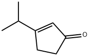 3-イソプロピル-2-シクロペンテン-1-オン 化学構造式