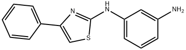2-(间氨基苯胺)-4-苯基噻唑, 1619-41-6, 结构式