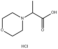 2-モルホリン-4-イルプロパン酸 化学構造式