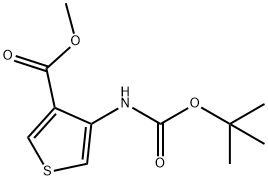 4-BOC-アミノチオフェン-3-カルボン酸メチル 化学構造式