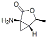 3-Oxabicyclo[3.1.0]hexan-2-one,1-amino-4-methyl-,[1R-(1alpha,4alpha,5alpha)]-(9CI) Structure