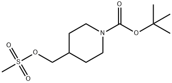1-BOC-4-甲磺酰基氧甲基哌啶 结构式