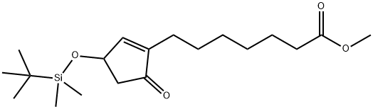 1-Cyclopentene-1-heptanoic acid, 3-[[(1,1-diMethylethyl)diMethylsilyl]oxy]-5-oxo-, Methyl ester Struktur