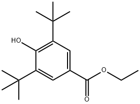 3,5-二叔丁基-4-羟基苯甲酸乙酯, 1620-64-0, 结构式