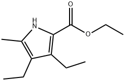 3,4-二乙基-5-甲基-2-吡咯羧酸乙酯, 16200-50-3, 结构式