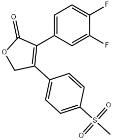 3-(3,4-Difluorophenyl)-4-(4-(methylsulfonyl)phenyl)-2(5H)-furanone Structure