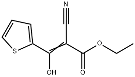 2-PROPENOIC ACID, 3-(2-THIENYL)-2-CYANO-3-HYDROXY-ETHYL ESTER Structure