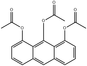 1,8,9-トリアセトキシアントラセン 化学構造式