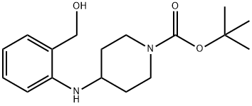 1-BOC-4-(2-HYDROXYMETHYL-PHENYLAMINO)-PIPERIDINE Struktur