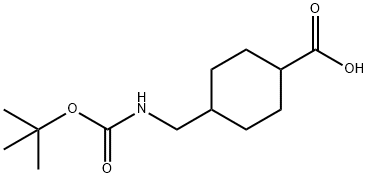 反-4-(BOC氨甲基)环己烷甲酸,162046-58-4,结构式