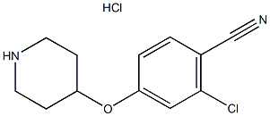 2-Chloro-4-(piperidin-4-yloxy)-benzonitrile hydrochloride 化学構造式