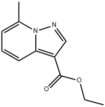 7-メチルピラゾロ[1,5-A]ピリジン-3-カルボン酸エチル 化学構造式