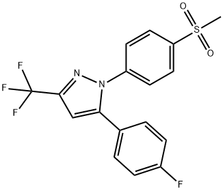 1-[(4-甲基磺酰基)苯基]-3-三氟甲基-5-(4-氟苯基)吡唑,162054-19-5,结构式