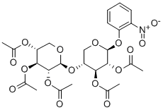 2-硝基苯基 4-O-(2,3,4-三-O-乙酰基-BETA-D-吡喃木糖基)-BETA-D-吡喃木糖苷 2,3-二乙酸酯, 162088-92-8, 结构式