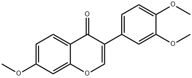 4H-1-Benzopyran-4-one, 3-(3,4-dimethoxyphenyl)-7-methoxy-,1621-61-0,结构式