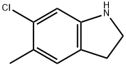6-Chloro-5-methylindoline Struktur