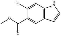 6-氯吲哚-5-羧酸甲酯, 162100-83-6, 结构式