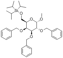 甲基 2,3,4-三-O-(苯基甲基)-6-O-[三(异丙基)硅烷基]-ALPHA-D-吡喃半乳糖苷, 162147-37-7, 结构式