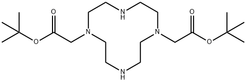 1,7-Bis(tert-butoxycarbonylmethyl)-1,4,7,10-tetraazacyclododecane Struktur