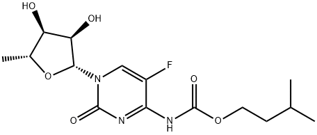 5'-脱氧- 5 -氟-N -[(3-甲基丁)羰基]胞苷 结构式