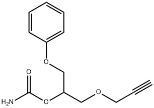 カルバミド酸1-フェノキシメチル-2-(2-プロピニルオキシ)エチル 化学構造式