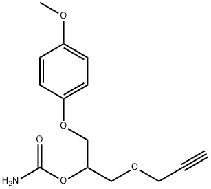 1-(p-Methoxyphenoxy)-3-(2-propynyloxy)-2-propanol carbamate Structure