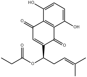丙酰紫草素, 162283-70-7, 结构式