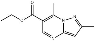 2,7-ジメチルピラゾロ[1,5-A]ピリミジン-6-カルボン酸エチル 化学構造式