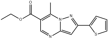 ETHYL 7-METHYL-2-(2-THIENYL)PYRAZOLO[1,5-A]PYRIMIDINE-6-CARBOXYLATE Structure