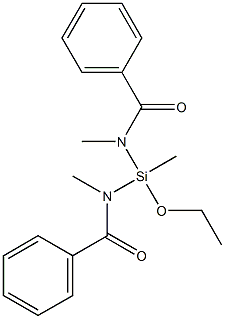 双(N-甲基苯甲酰胺)乙氧基甲基硅烷, 16230-35-6, 结构式