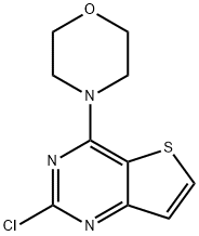 2-クロロ-4-(4-モルホリニル)チエノ[3,2-D]ピリミジン 化学構造式