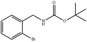 2-ブロモ-N-(tert-ブトキシカルボニル)ベンジルアミン 化学構造式
